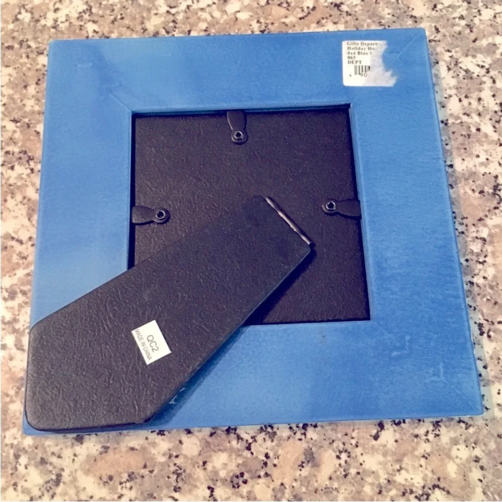 Holiday Homecoming picture frame snowflake blue wood square Christmas Target
